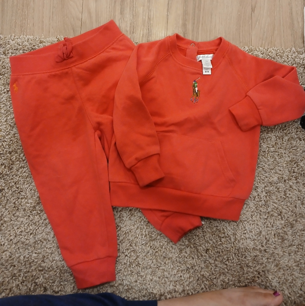 Baby girl 12 MTH Ralph Lauren Sweatsuit preloved -